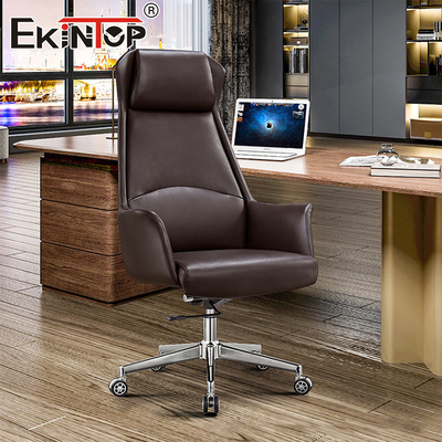 Hochwertiger Bürostuhl aus PU-Leder mit Liegestuhl, ergonomisch schwenkbarer Schreibstuhl
