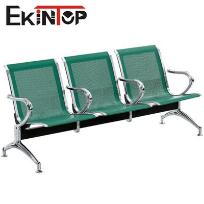 Grüner Sitzer-Stuhl des Edelstahl-3 für Klinik-Flughafen-Schule