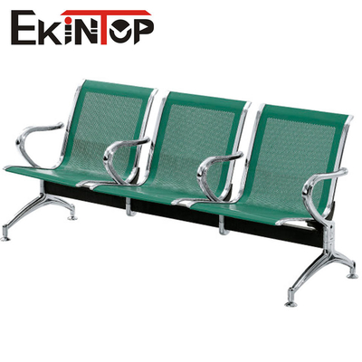 Grüner Sitzer-Stuhl des Edelstahl-3 für Klinik-Flughafen-Schule