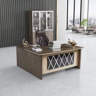 Retrostil-Schreibtisch mit Speicher-MDF-Holz-Material mit Seitenkabinett Soem