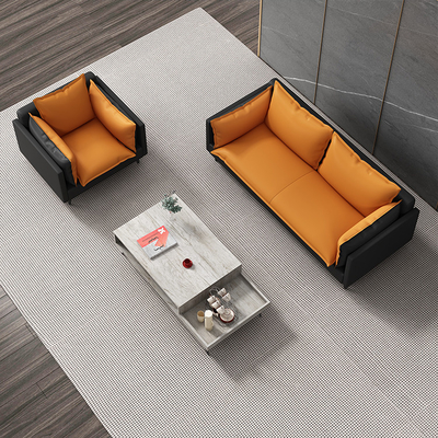 Lederner leitende Stellungs-Sofa For Living Room Waiting-Raum PUs Vielzweck