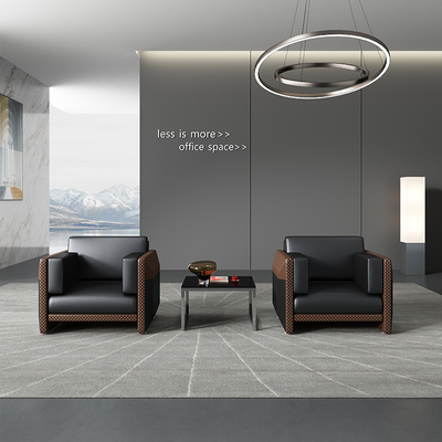 Schwarzes ledernes Büro-Sofa Modular For Company Business-Aufnahme Soem-ODM