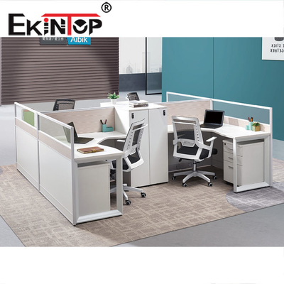 Kommerzielle moderne Büro-Arbeitsplatz-Möbel ISO9001 des Sitzer-4 bestätigten