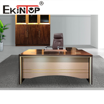 Büro-Schreibtisch aus Laminatkonstruktion, Metall-Stahl-Büro-Computertisch