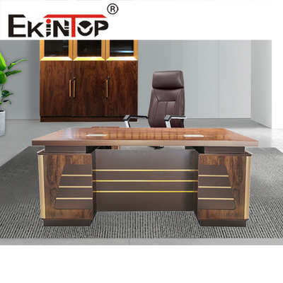 L-Form-Executive-Büromöbel im klassischen Stil, moderner Manager-Schreibtisch
