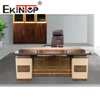 Hölzerne MDF E1-Spanplatte Chefschreibtisch-Set Moderne Büromöbel L-Form