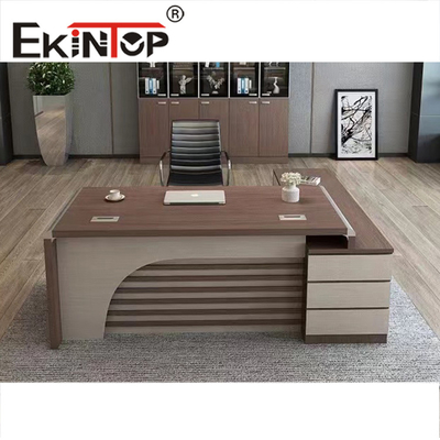 Spanplatten-Schreibtisch mit Beistelltisch OEM-ODM-Handelsmöbel