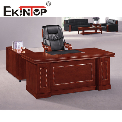Supervisor's Office Furniture Desk Wood Furnier Top Clear Texture Waterproof Paint