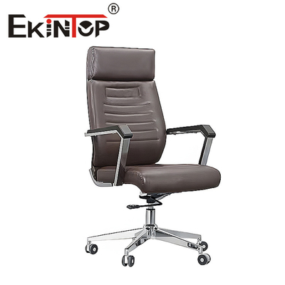Ergonomischer Büro-Schreibtischstuhl aus Leder, kein gefalteter moderner Lederstuhl