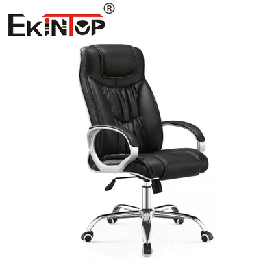 Luxuriöser, ergonomischer, drehbarer Executive-Geschäftsstuhl aus PU-Leder mit hoher Rückenlehne