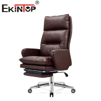 Ergonomischer Executive-Loungesessel aus gelbem Leder für den Innenbereich
