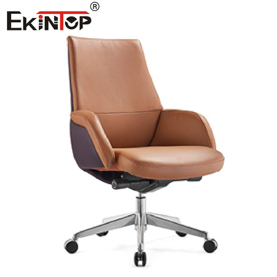 360 Schwenker-Brown-Leder-Büro-Stuhl-Höhe stellen auf CEO Office Furniture ein
