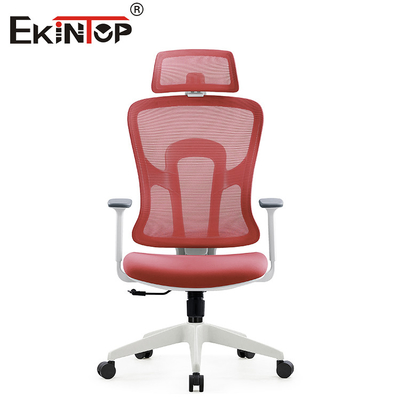 Roter ergonomischer Mesh Computer Chair With Backrest für Innenministerium-Möbel