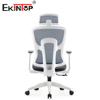 Gray Modern Swivel Ergonomic Mesh-Schreibtisch-Stuhl mit Kopflehne