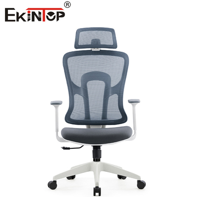 Gray Modern Swivel Ergonomic Mesh-Schreibtisch-Stuhl mit Kopflehne