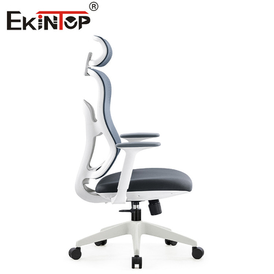 Gray Modern Swivel Ergonomic Mesh-Schreibtisch-Stuhl mit Kopflehne