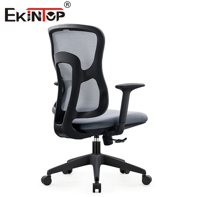 Schwarzer Gray Ergonomic Swivel Mesh Chair mit Armlehnen-Seat-Höhe verstellbar
