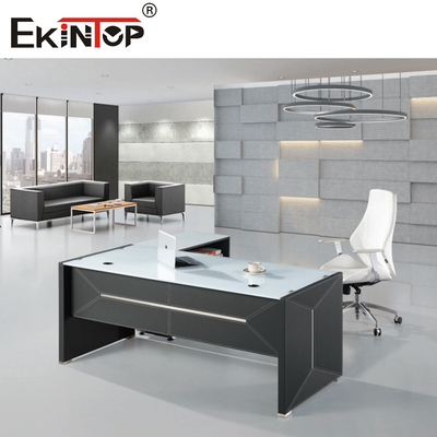 Handels-Glasschreibtisch Büroarbeiten für CEO Executive Office Room