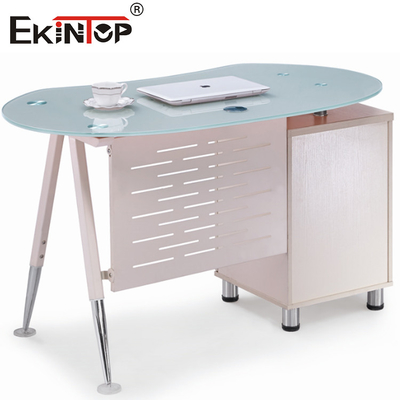 Luxus kleiner Schreibtisch aus Glas mit Schrankausschrank