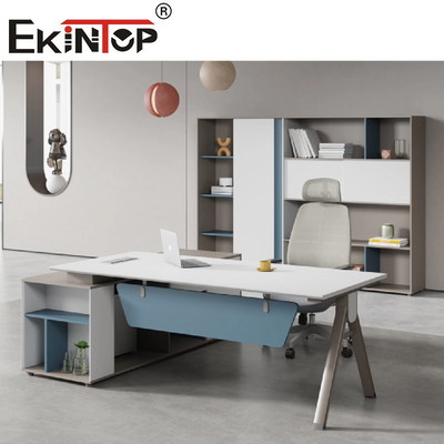 Ausdehnbares Luxusl Form-Bürotisch-Exekutivmanager Desk fertigte Größe besonders an