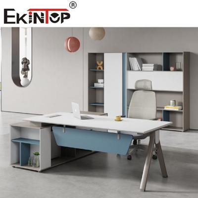Ausdehnbares Luxusl Form-Bürotisch-Exekutivmanager Desk fertigte Größe besonders an
