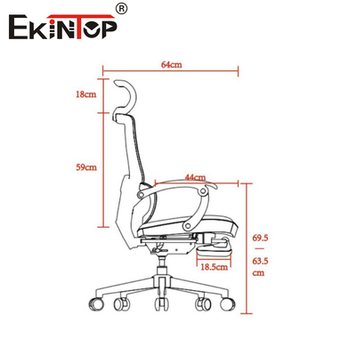 Antisprengmaschige Bürostuhl Flip-up Armlehne Nylon Rücken