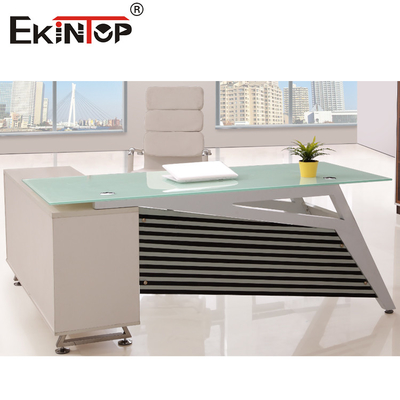 OEM Contemporary Glass Office Desk definiert Ihren Arbeitsplatz mit moderner Eleganz neu
