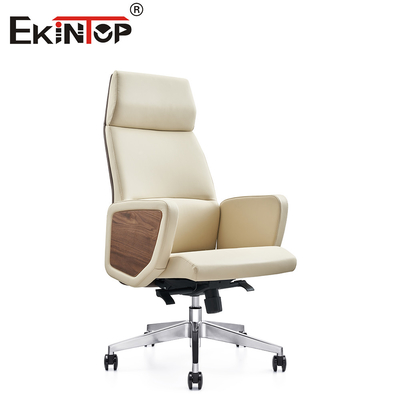 Moderne Einfachheit Leder Bürostuhl mit sauberen Linien minimalistische Ästhetik