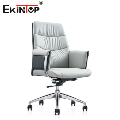 Moderne weiße Ergonomische Bürostuhl aus Leder