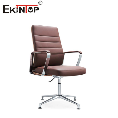 ODM Moderne Leder Armstühle mit Metallchrom-Basis