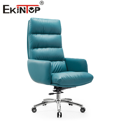 Moderner Blauer Fälschleder Sessel Schlankes Design für zeitgenössische Räume