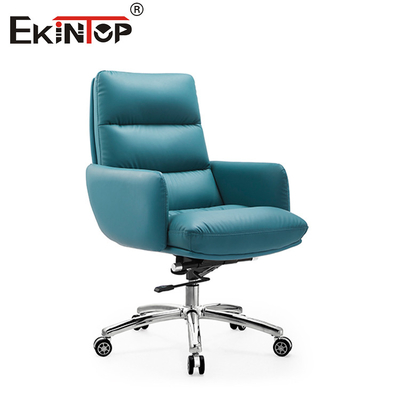 Moderner Blauer Fälschleder Sessel Schlankes Design für zeitgenössische Räume