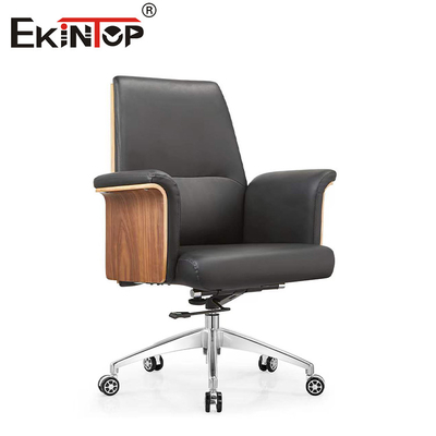 Schalldämpfer Ergonomischer Bürostuhl aus Leder mit Giebeln