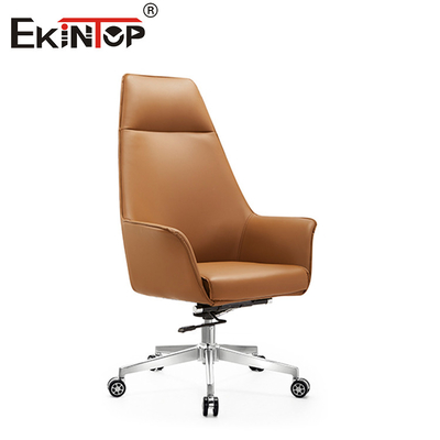 Ergonomischer Lederstuhl mit Lendenunterstützung