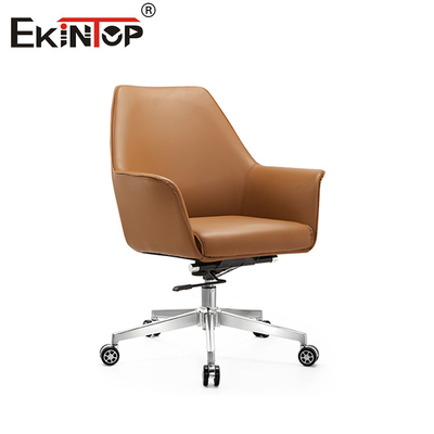 Ergonomischer Lederstuhl mit Lendenunterstützung
