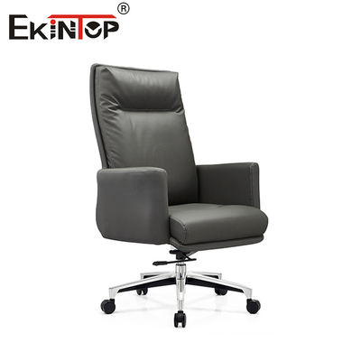 Pu Ergonomischer Bürostuhl aus Leder mit Lendenstütze