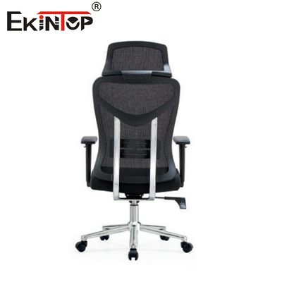 Schwarzer, hochrückender, verstellbarer, ergonomischer Bürostuhl, moderner Stil