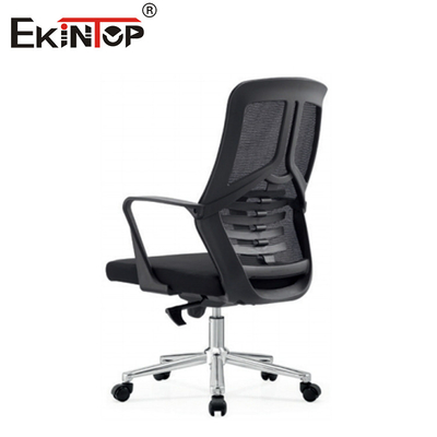 Mittlerer Rücken Executive Black Mesh Bürostuhl mit Drehrädern für die Arbeit