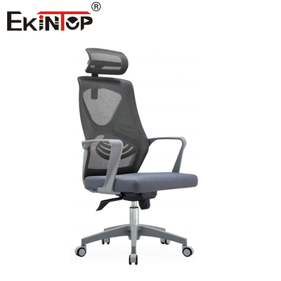 Grauer ergonomischer Bürostuhl mit PP-Armlehnen 10 Jahre Garantie