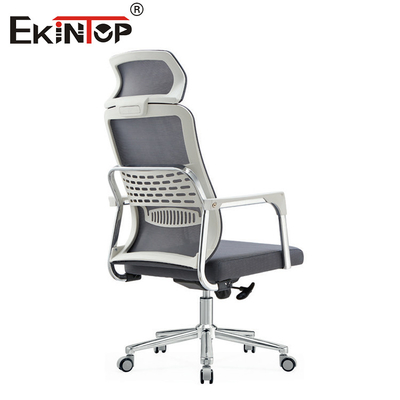 Ergonomischer Bürostuhl mit Grautischmaterial und Rückenstütze für Kopfstützen