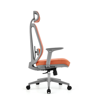Roter Bürostuhl mit Mesh-Rückenlehne und stilvollem Design für das Executive Office