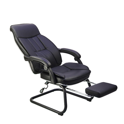 Leder Bürostuhl mit Fußstütze und Armlehnen