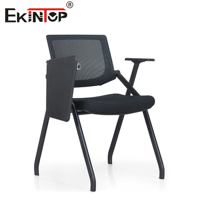 Black Mesh Training Chair mit Armlehnen Klappbar im modernen Stil