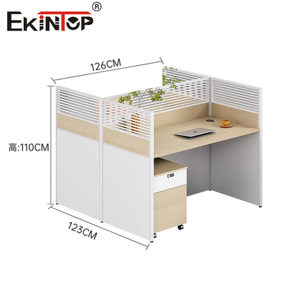 Anpassbarer Modular-Arbeitsplatz für Mitarbeiter aus Holz mit Schrank