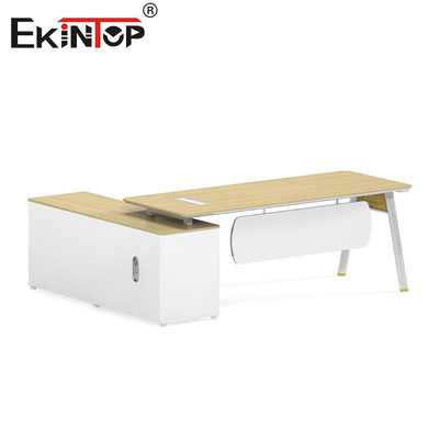 Ermäßigter moderner Schreibtisch aus Holz mit Schrank