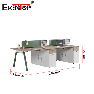 Modularer 4-6-Sitzer Büro-Schreibtisch-Mitarbeiter-Arbeitsplatz mit Trennwänden im modernen Stil