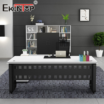 Firmenmöbel Fabrikpreis Robustes Holz Material Büro Schreibtisch Holz Eckschreibtisch
