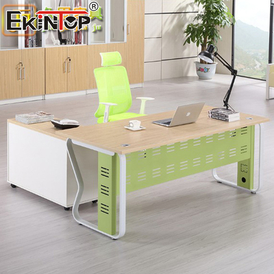 Walnut Manager Executive Büro Schreibtisch Moderner Stil Holz Eckschreibtisch