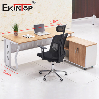 Großhandel Büro Schreibtisch Holz Schreibtisch Metallrahmen Holz Eckschreibtisch