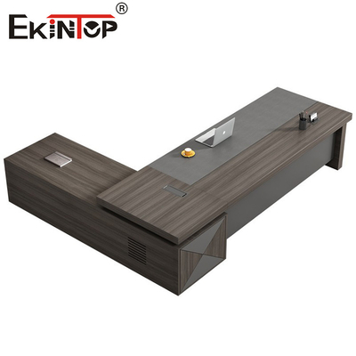 Klassischer Stil CEO Schreibtisch Großes Schreibtisch mit Schubladen Holzmaterial